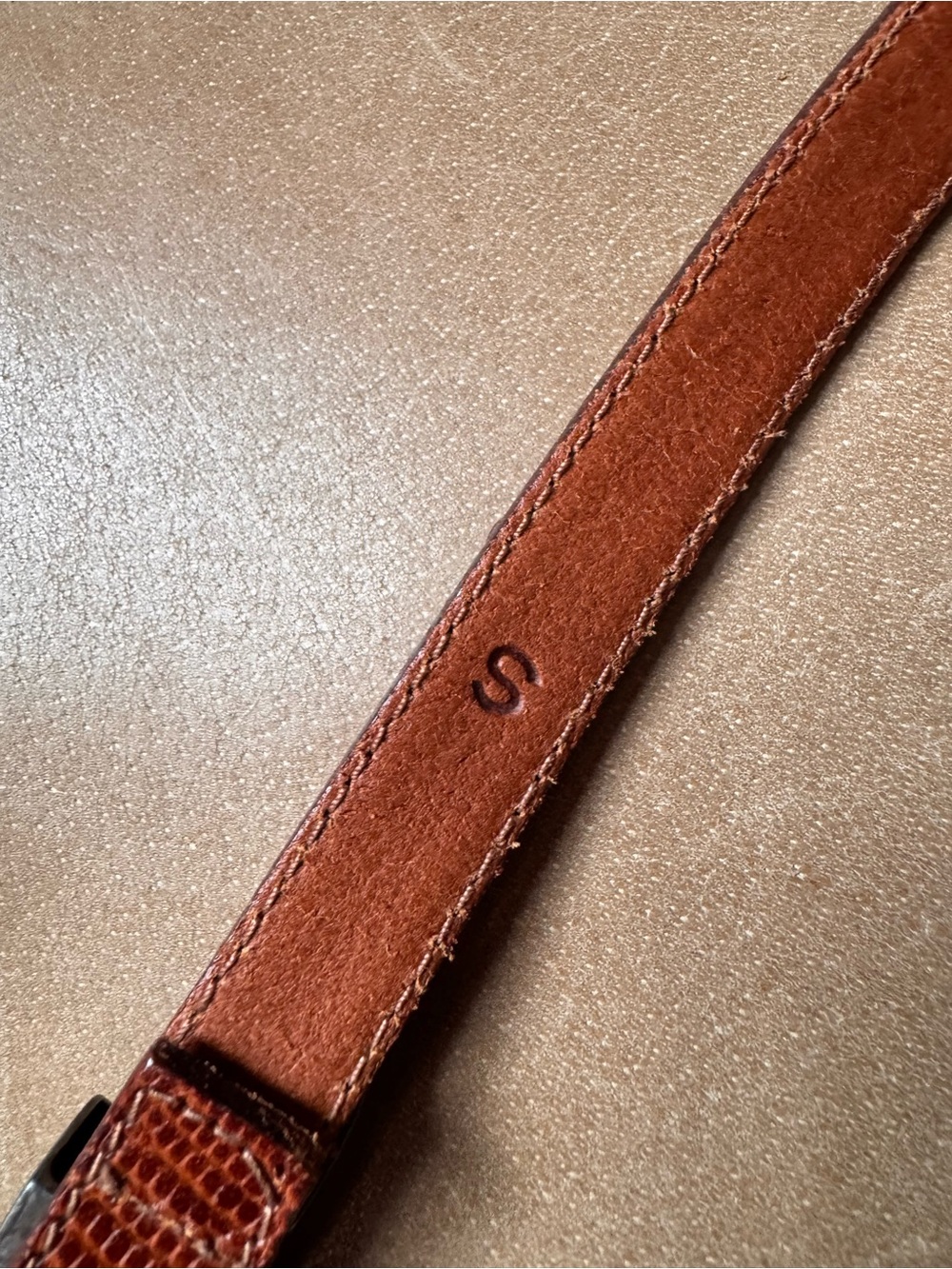 Banana Republic Brown genuine Leather Belt Silver Western Buckle vintage - Picture 4 of 11